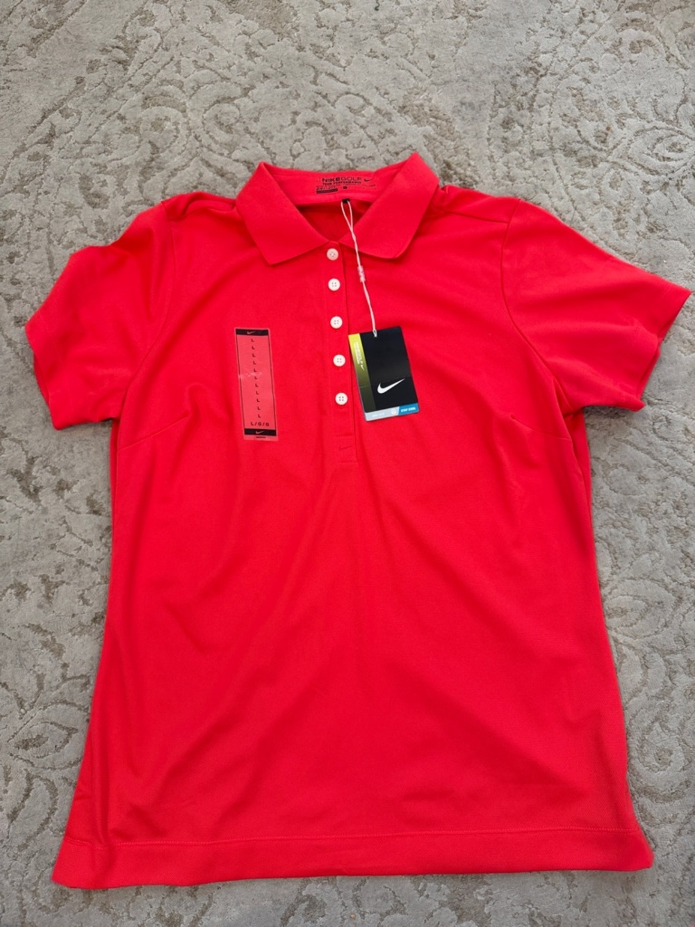 Nike Red Women's Short-Sleeve Polo